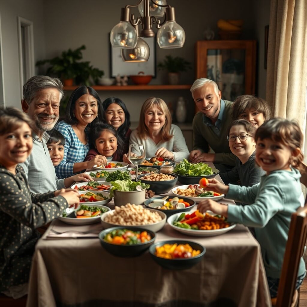 Family-friendly recipes – meals that everyone at the table — kids and adults — will enjoy.